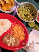 Sunny Side Eggs Rice and Beans & Guacamole
